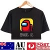 Among Us Crop Top T-Shirt Short Sleeve - Black