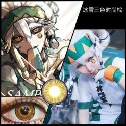 Anime Cosplay Coloured Contact Lenses - Tricolour Ice Brown