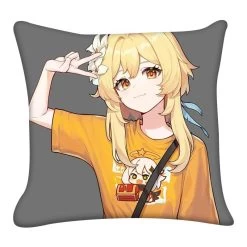 Anime Pop Culture Square Cushion Pillow 45*45cm Genshin Impact - Lumine