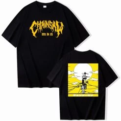 Chainsaw Man Anime Black Tshirt
