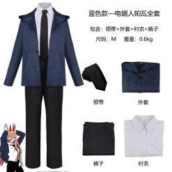 Chainsaw Man Power Blue Suit Cosplay Costume