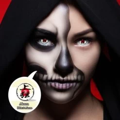Cosplay Coloured Contact Lenses - Red Akazza Symbol