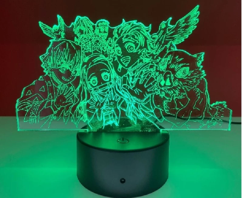 Demon Slayer Acrylic 3D LED Night Light Lamp 1 Demon Slayer Acrylic 3D LED Night Light Lamp