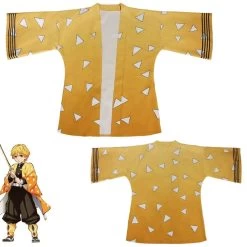 Demon Slayer: Kimetsu No Yaiba Anime Character Cosplay Cape KIDS SIZE - Zenitsu Agatsuma