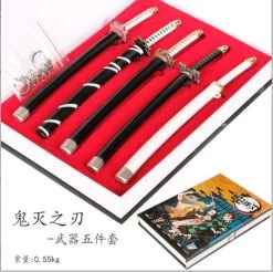 Demon Slayer Kimetsu No Yaiba Keyring Keychain Set