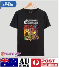 Dungeons & Dragons T-Shirt 80`s Cartoon Throwback - Black
