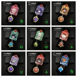 GENSHIN IMPACT ACRYLIC WITH VISION KEYRING