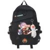 Genshin Impact Game Kazuha Black Backpack