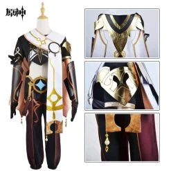 Genshin Impact Game Traveler Aether Cosplay Costume
