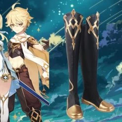 Genshin Impact Traveler Aether Cosplay Shoes