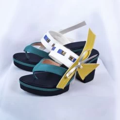 Genshin Impact Yae Miku Green Turquoise Cosplay Shoes
