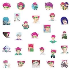 50pcs The Disastrous Life Of Saiki K Sticker Pack -Anime Haven Shop image 12002360 12002217 800