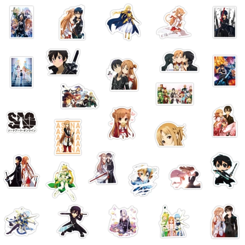 50pcs Sword Art Online Sticker Pack 4 50pcs Sword Art Online Sticker Pack - Image 4