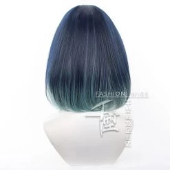 Oshi No Ko Kurokawa Akane Cosplay Wig Short Dark Blue With Green Hair -Anime Haven Shop image 12012474 12008849 800