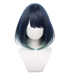 Oshi No Ko Kurokawa Akane Cosplay Wig Short Dark Blue With Green Hair -Anime Haven Shop image 12012475 12008850 800