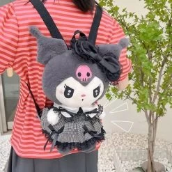 Sanrio Kuromi Plush Backpack 32cm -Anime Haven Shop image 12012970 12009426 800
