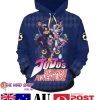 JoJos Bizarre Adventure Josuke Pullover Poly Hoodie