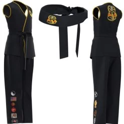 Karate Kid Cobra Kai Black Taekwondo Cosplay KIDS Size