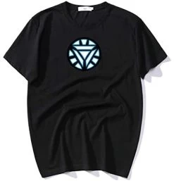 Marvel Avengers Iron Man T-shirt Armor Reactor LED - Black