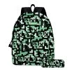 Minecraft Black And Green Graphic Backpack