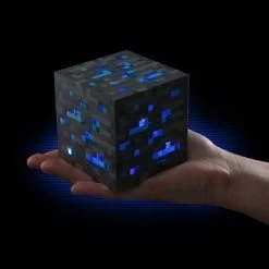MINECRAFT CUBE BLUE LIGHT NIGHT TORCH