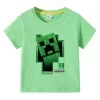 Minecraft Game Creeper Green Shirt KIDS SIZE