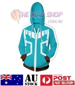 My Hero Academia Izuku Midoriya Deku First Hero Costume Zip Up Hoodie