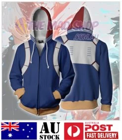 My Hero Academia Shoto Todoroki Second Hero Costume Polyester Zip Up Hoodie
