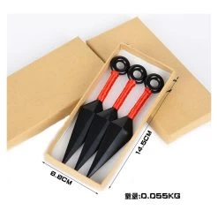 Naruto Anime Mini Black Kunai Triple Set Weapon