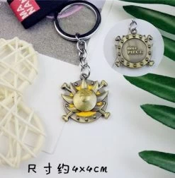 ONE PIECE STRAW HAT LUFFY SYMBOL METAL KEYRING