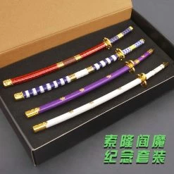 One Piece Zoro 25cm Mini Swords Keyrings Pack Of 4