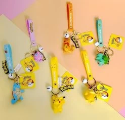 Pokemon Characters 3D Keychain With Bell
