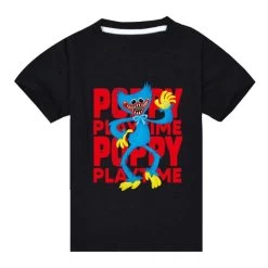 Poppy Playtime Huggy Waggy Black Shirt KIDS SIZE