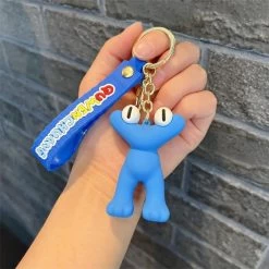 Rainbow Friends Keychain Cyan Keyring