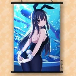 Rascal Does Not Dream Of Bunny Girl Senpai Anime Mai Sakurajima 60*90cm Scroll Poster Bunny Costume Ver