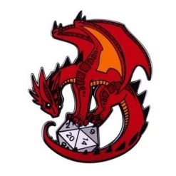 Red Chaos Dragon Enamel Pin