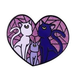 Sailor Moon Artemis And Luna Enamel Pin