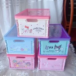 Sanrio Characters Folding Storage Box 32x21x14cm