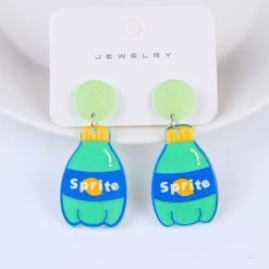 Sprite Softdrinks Bottle Earrings
