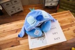 Stitch U Shaped Hooded Travel Neck Pillow