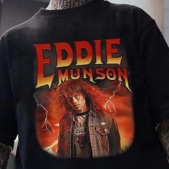 Stranger Things T-Shirt Eddie Munson Photo Art - Black