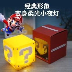 Super Mario Bros Question Box Block LED Night Light 10X11CM