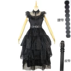 Wednesday Addams Rave`N Dance Party Dress Cosplay Adult Size
