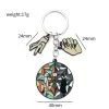 Wednesday Metal Keyring Keychain