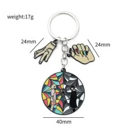 Wednesday Metal Keyring Keychain